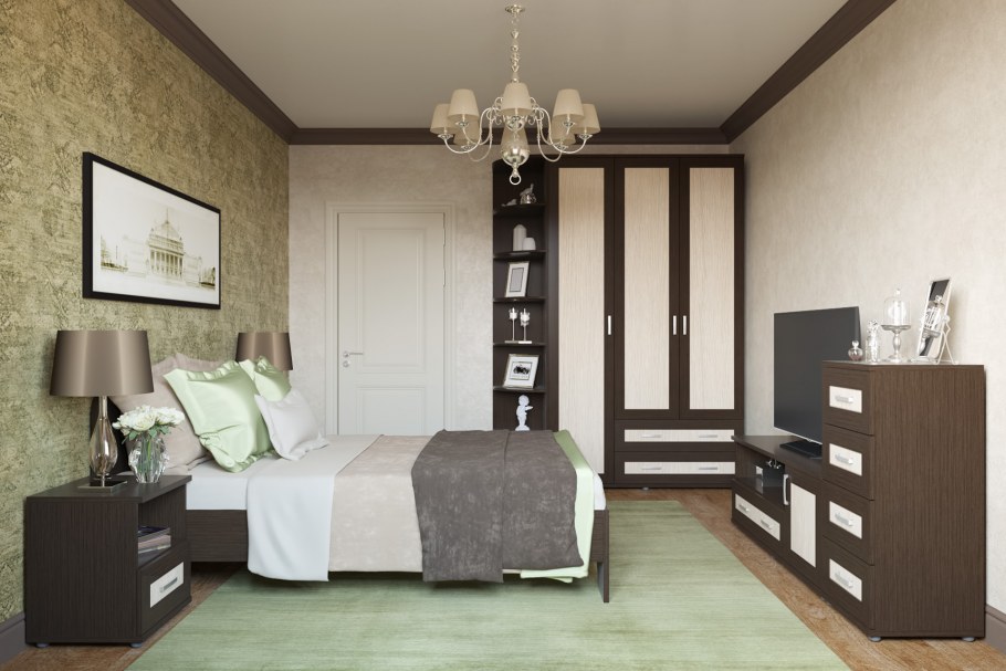 Спальня шоколадного цвета