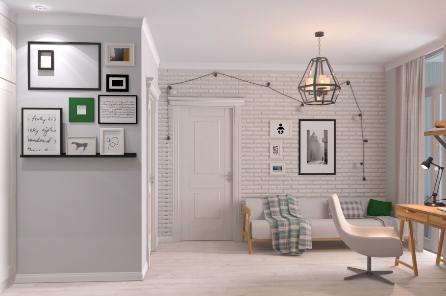 Кабинет в скандинавском стиле