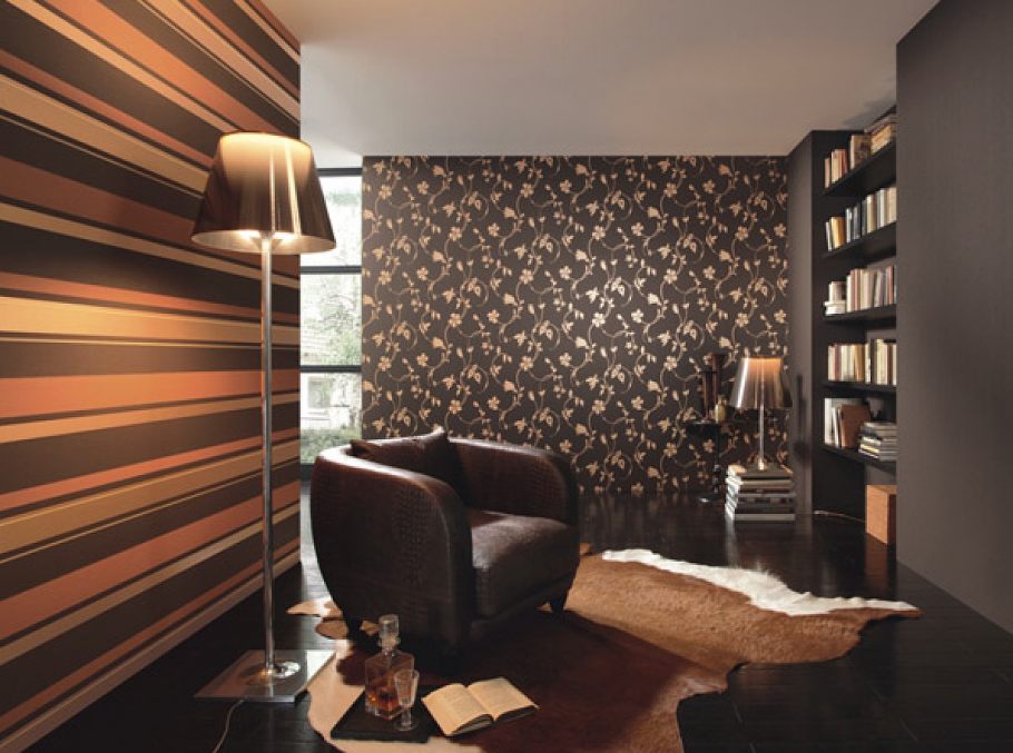 Спальня в золотисто коричневых тонах