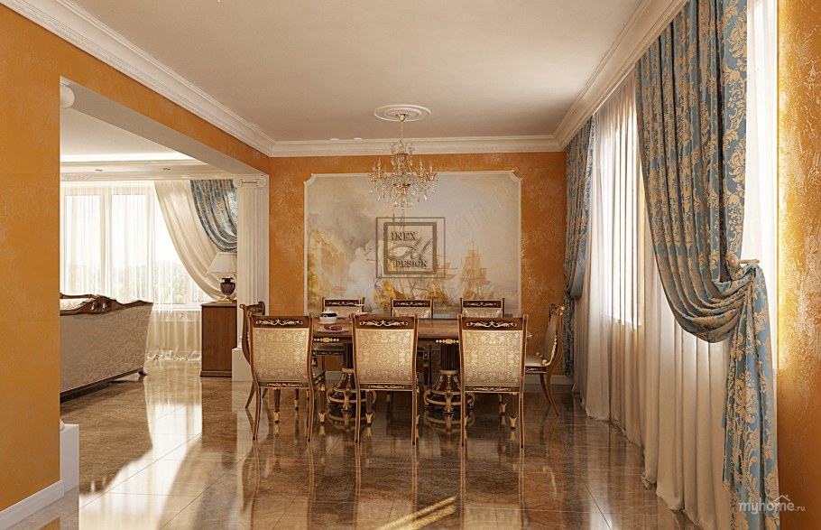 Гостиная в шоколадно-бежевых тонах