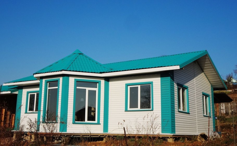 Сайдинг цвет бирюза