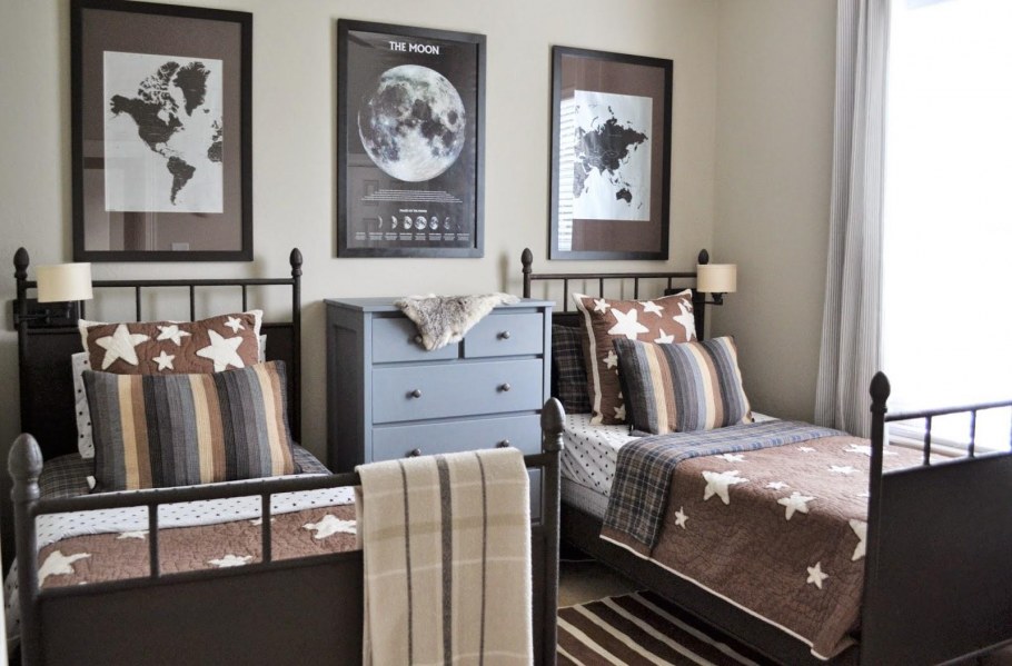 Комната для мальчика в коричневых тонах