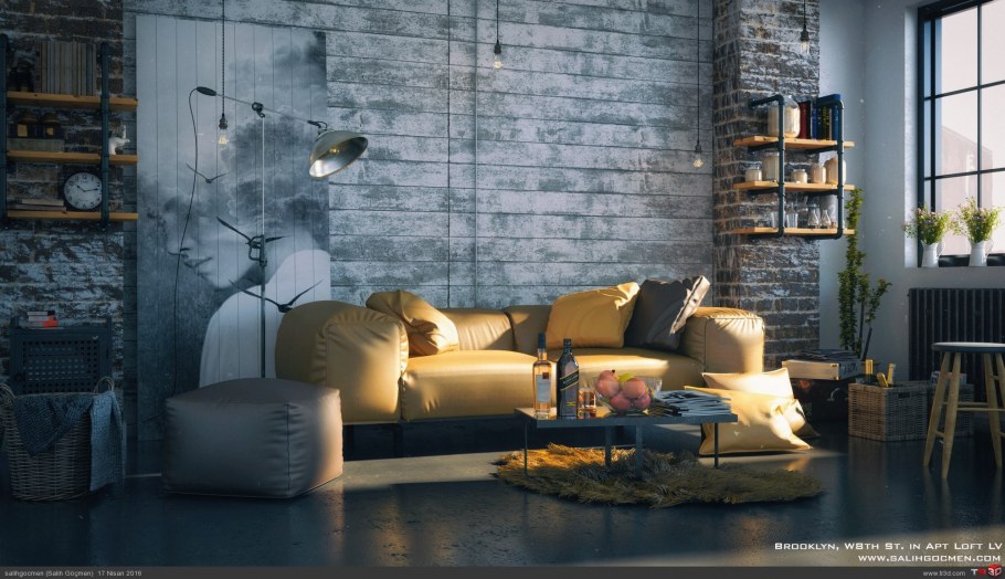 Обои в стиле лофт