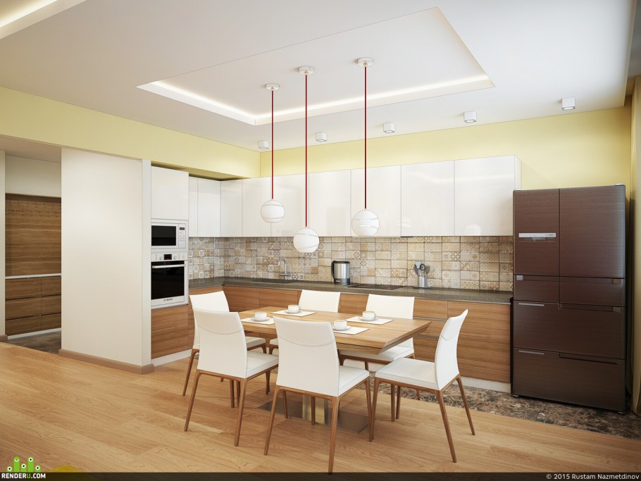 Кухня гостиная Холл