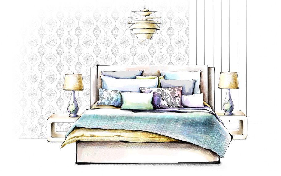 Спальня на прозрачном фоне