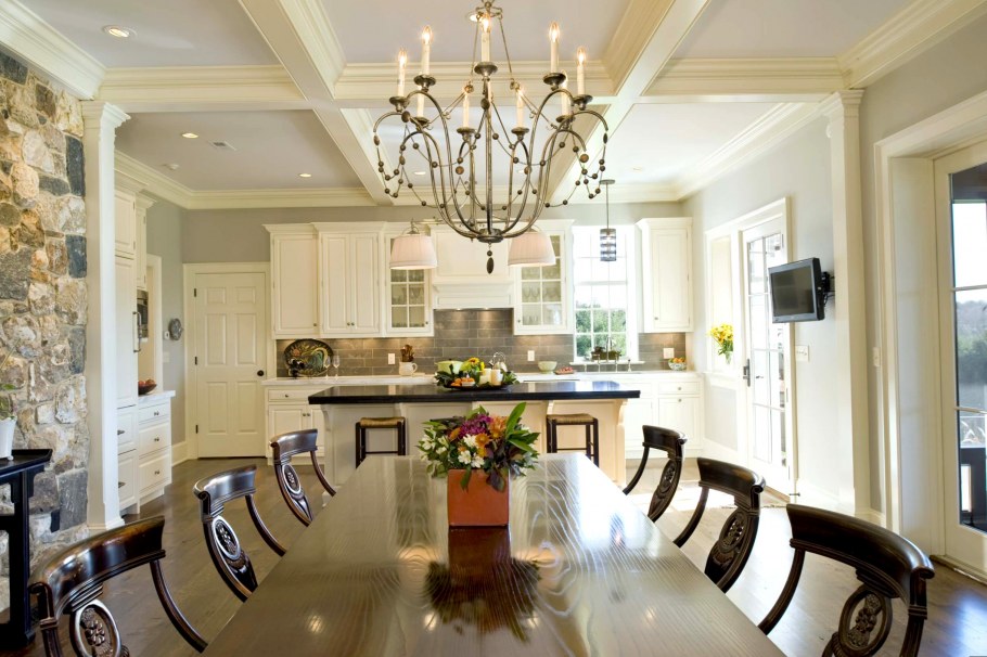 Кессонный потолок английский стиль