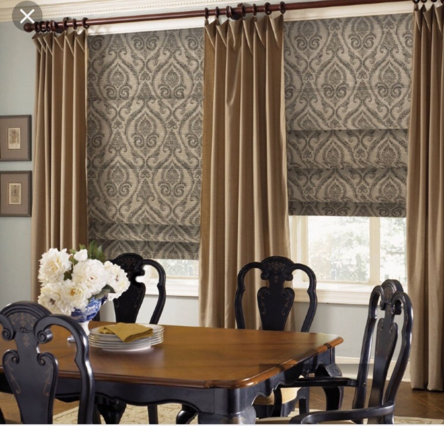 Шторы римские Эскар Дамаск