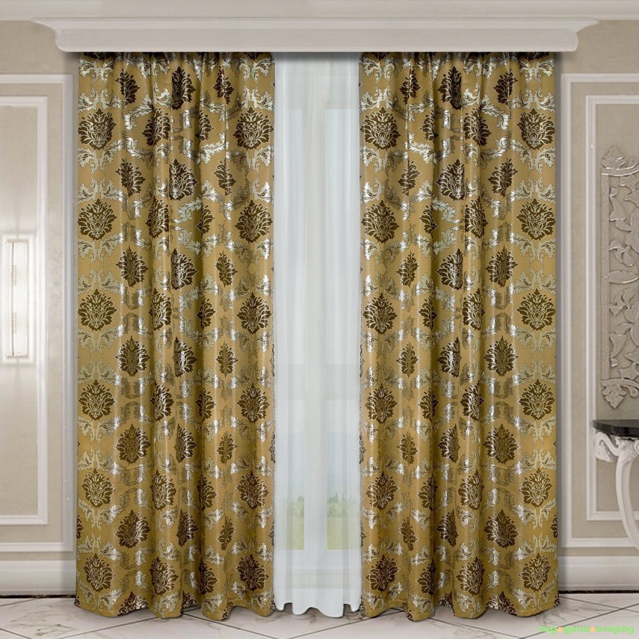 Шторы из рогожки в гостиную