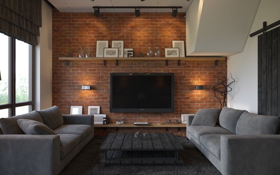 Гостиная лофт