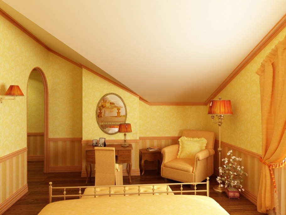 Оранжевый потолок