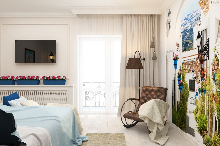 Кухня-гостиная 20 кв.м в стиле Прованс