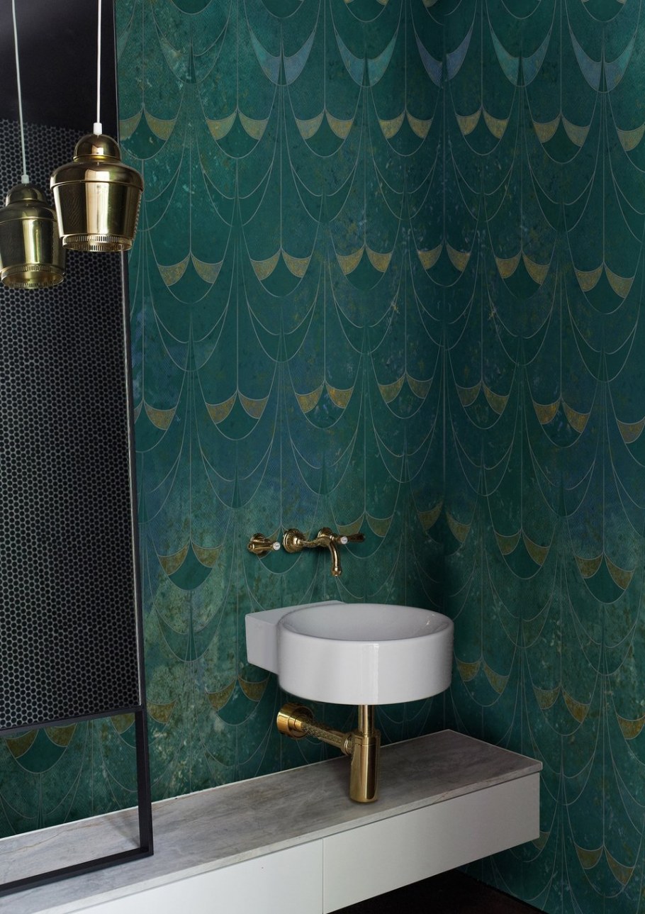 Изумрудная плитка для ванной