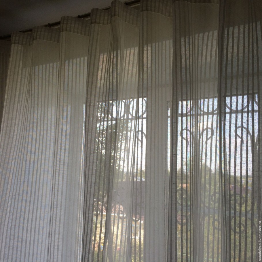 Гофрированная тюль в интерьере