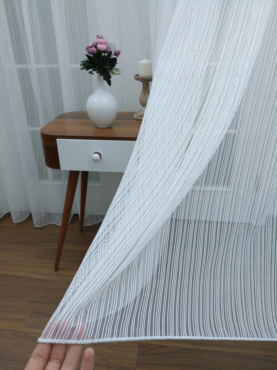 Плиссированная тюль в интерьере