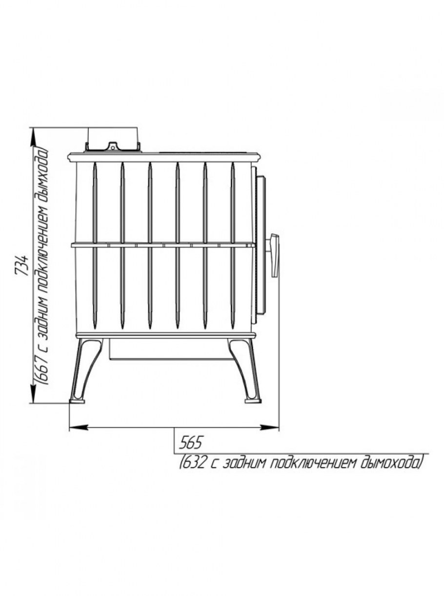 Печь-камин отопительно-варочная Бахта