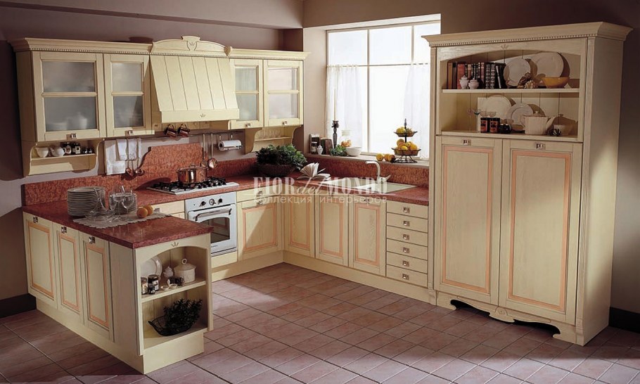 Кухня Прованс с барной стойкой