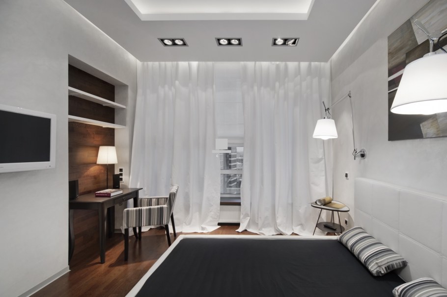 Шторы в белую комнату