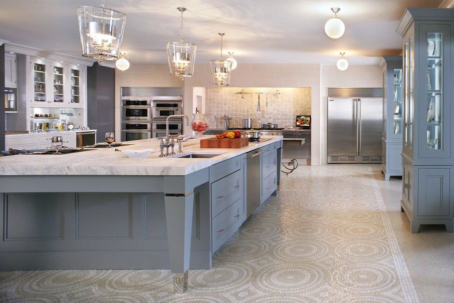 Кухня в американском стиле полы