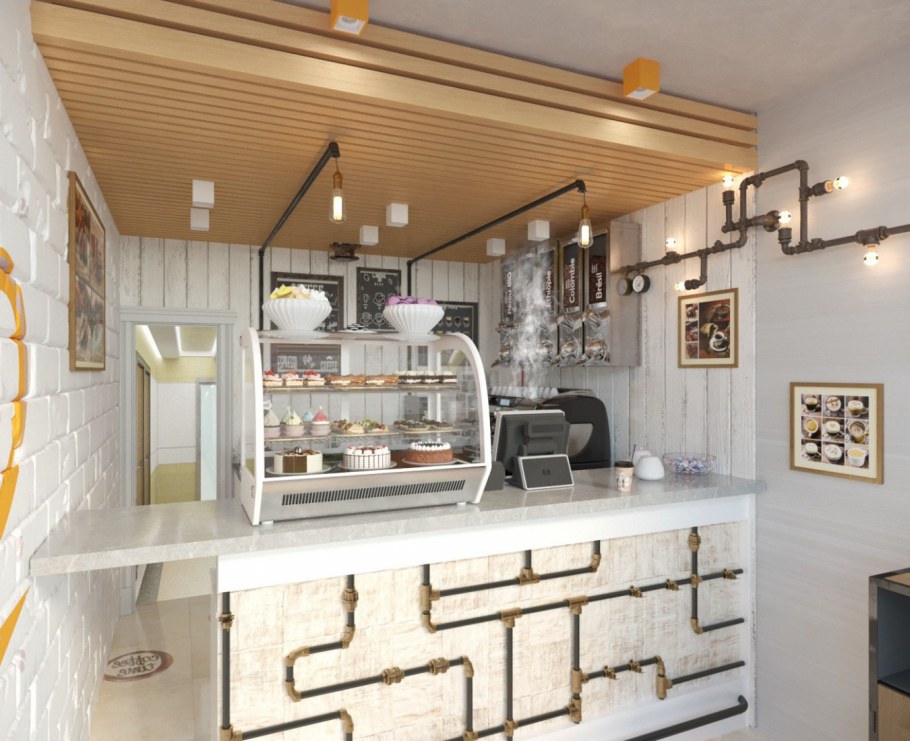 Интерьер мини кафе