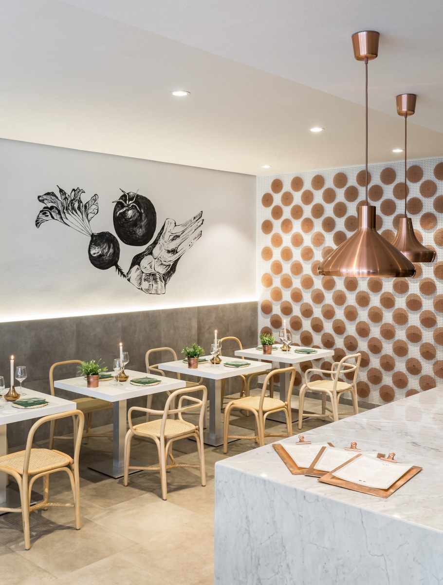 Интерьер стен в кафе