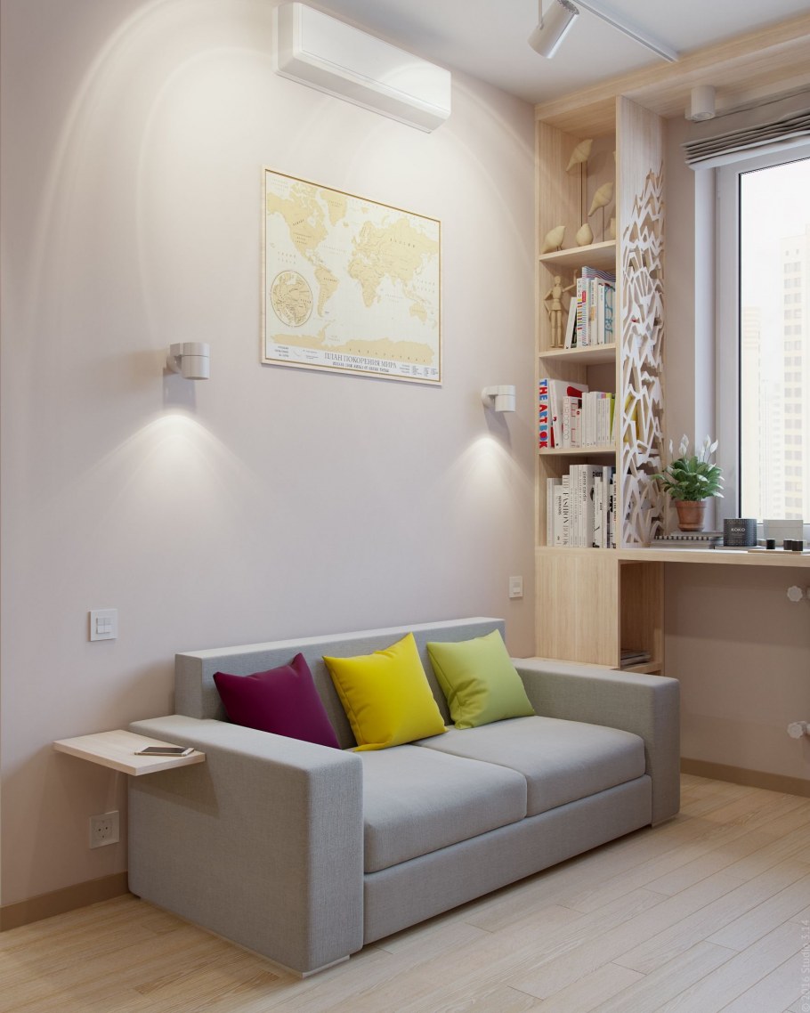 Маленькая спальня с диваном