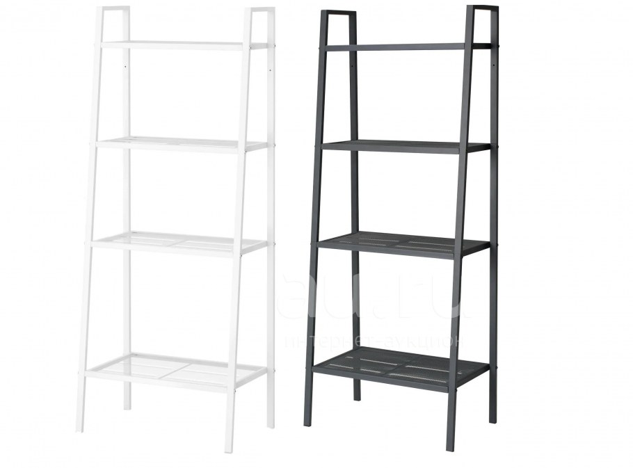 Vittsjö ВИТШЁ стеллаж, белый/стекло51x175 см