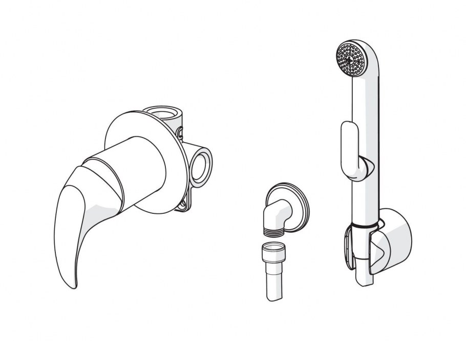 Смеситель с гигиеническим душем tres Max 134123
