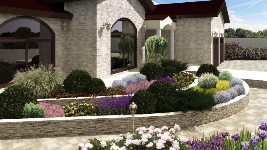 Благоустройство клумбы ландшафтный дизайнер проекты