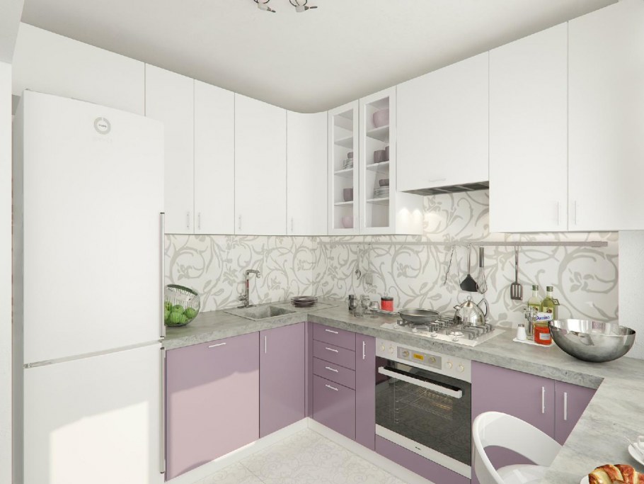 Кухня в пастельных тонах