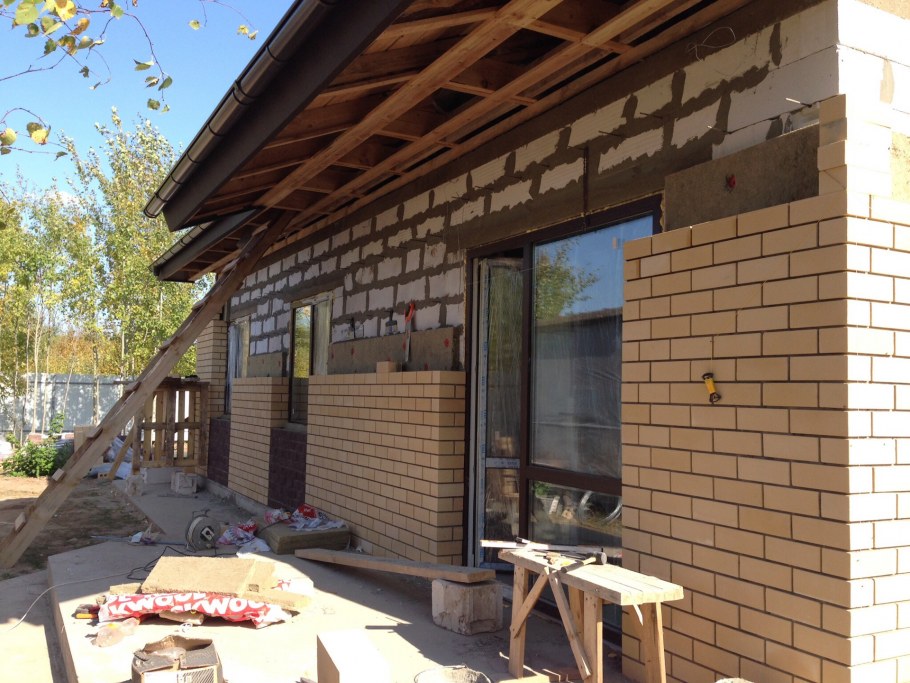 Пристройка из блоков