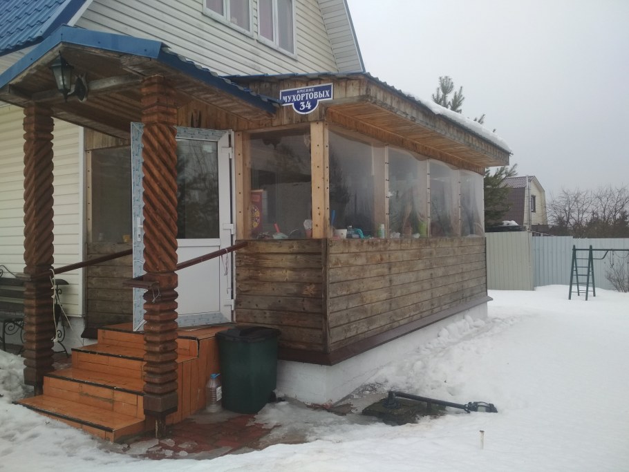 Как к дому с отмосткой пристроить тамбур без привязки к дому