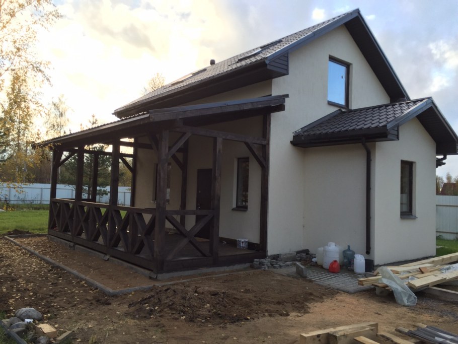 Веранда из пеноблоков