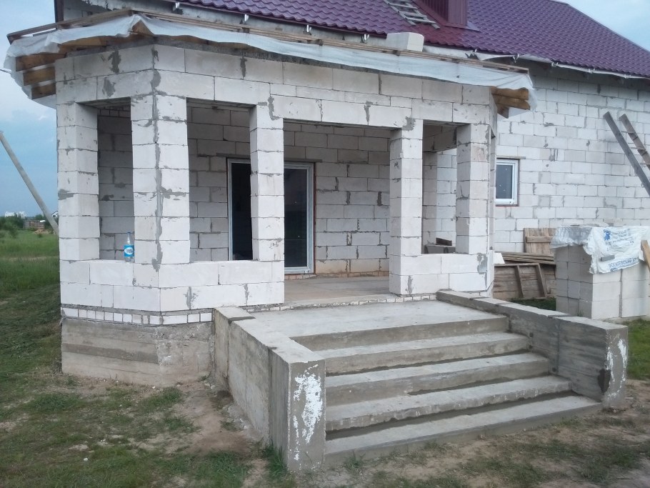 Терраса из блоков