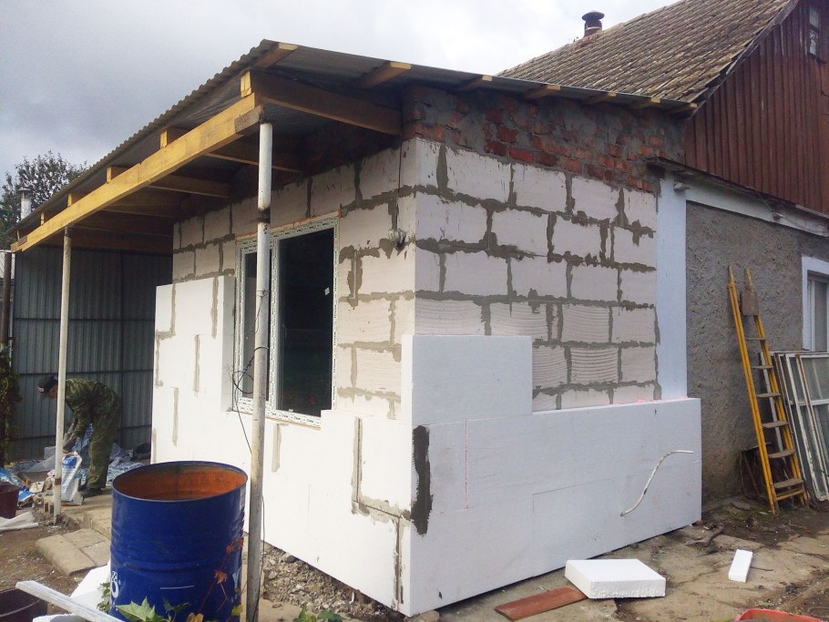 Терраса из блоков