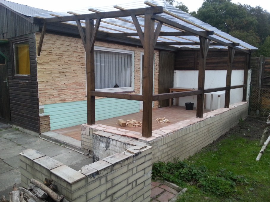 Терраса из блоков