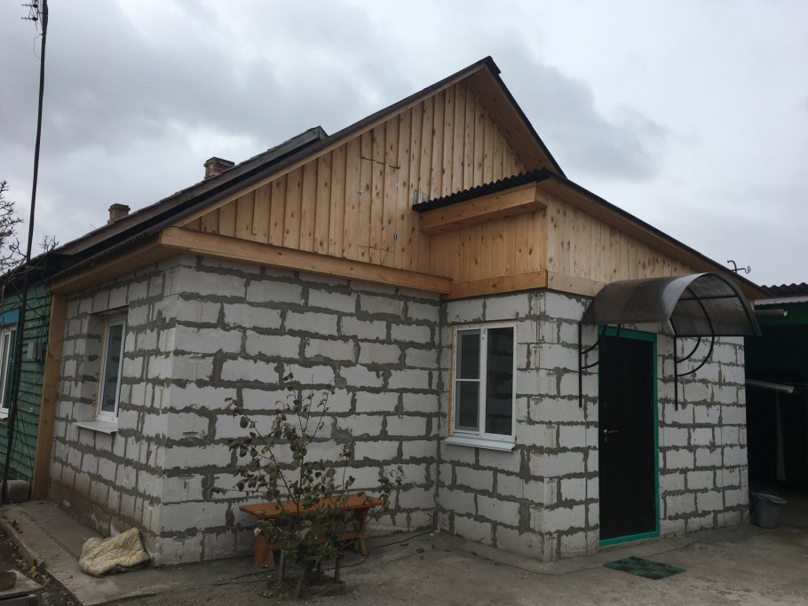 Пристрой из газобетона