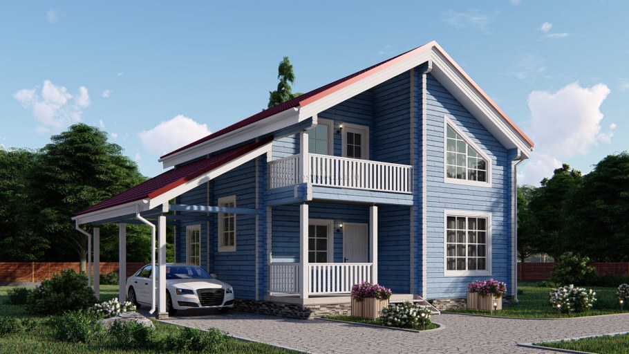 Крыльцо с двухскатной крышей