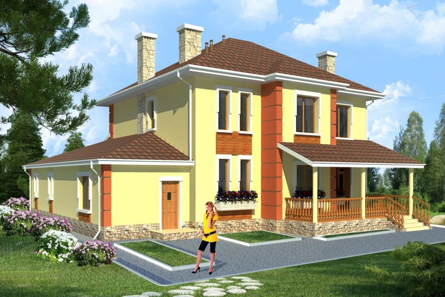 Двухэтажная пристройка к дому