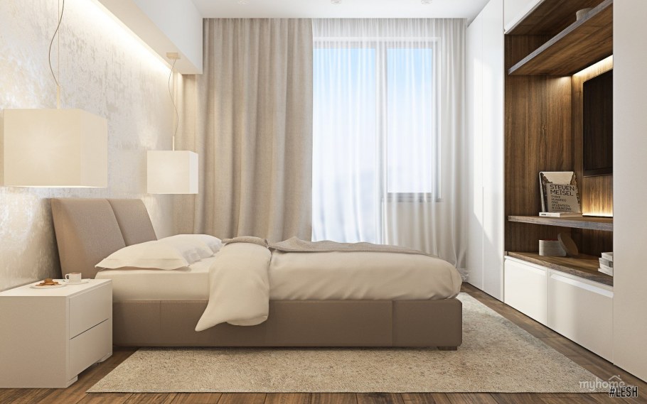 Интерьер в пастельных тонах для маленькой квартиры