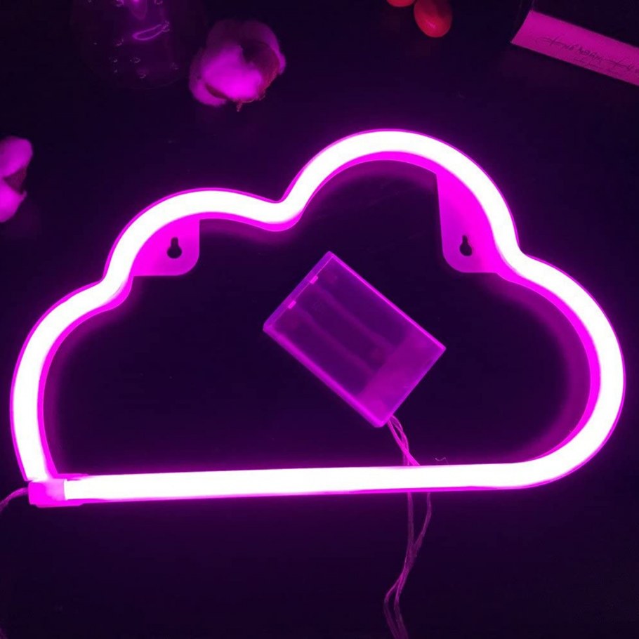 Неоновый светильник "облако"