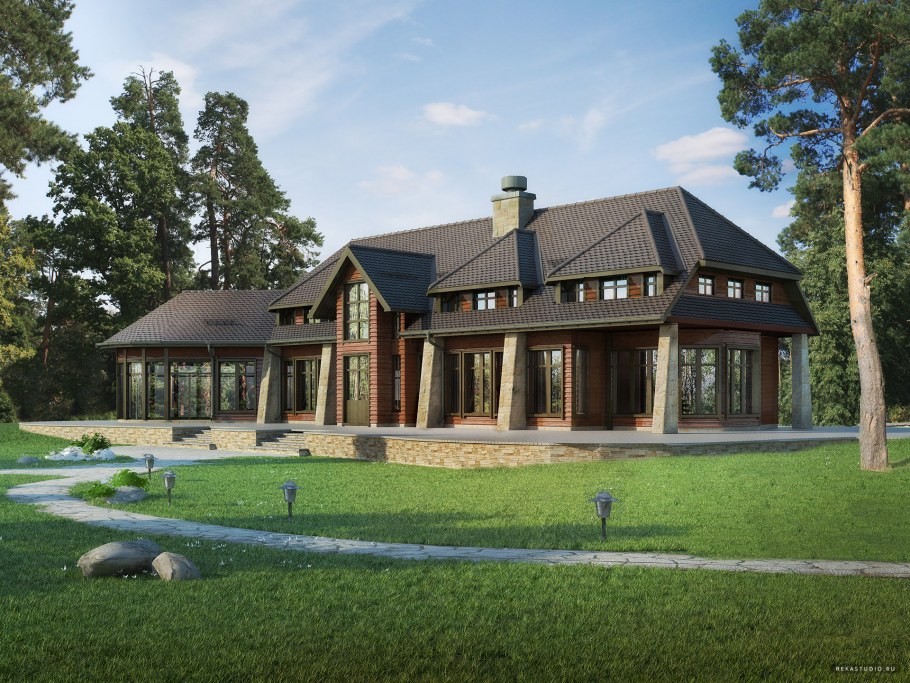 Отель из клееного бруса