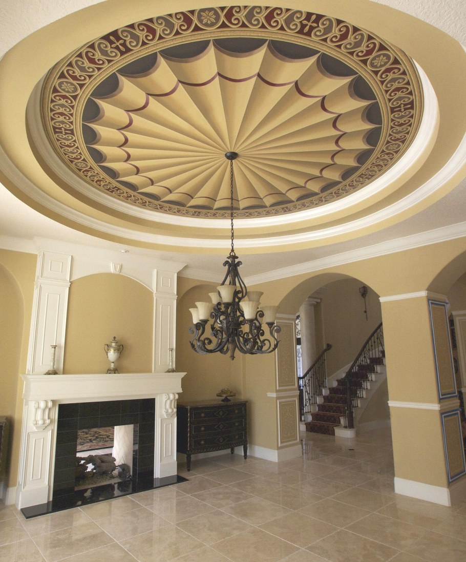 Гипсокартонные потолки для холла