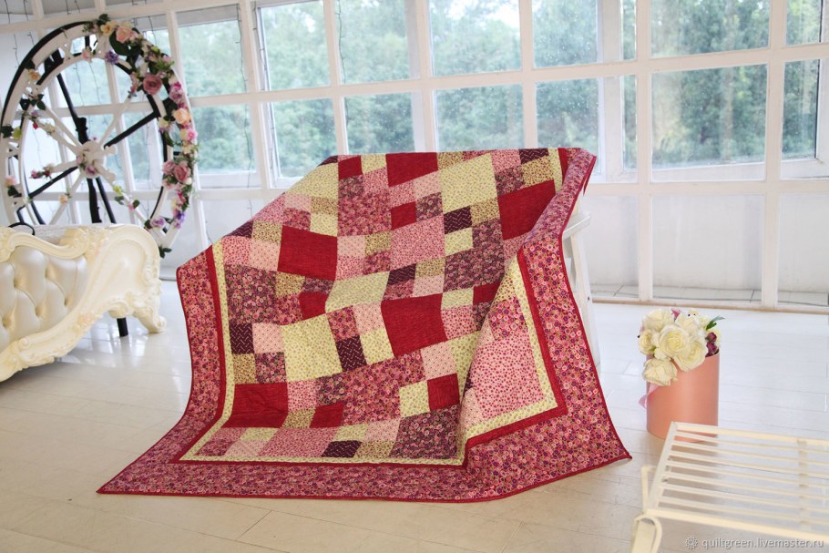 Покрывало пэчворк хенд мейд