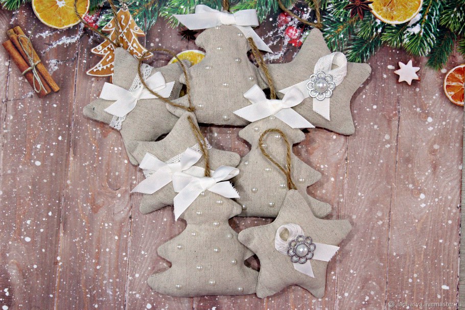 Елочная игрушка экостиль