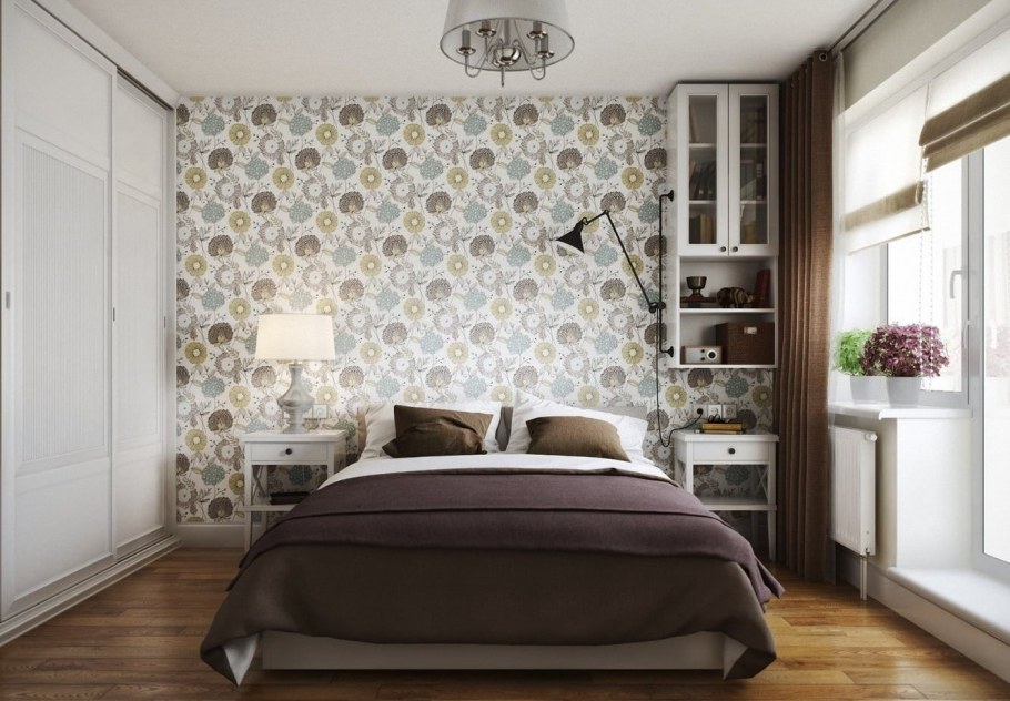 Фрески в интерьере спальни