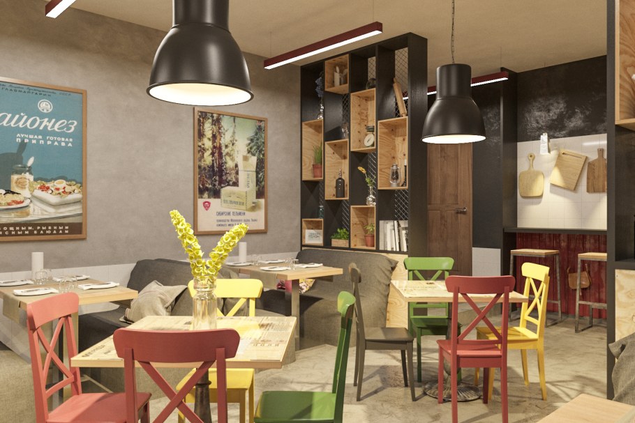 Интерьер закусочной пельменной