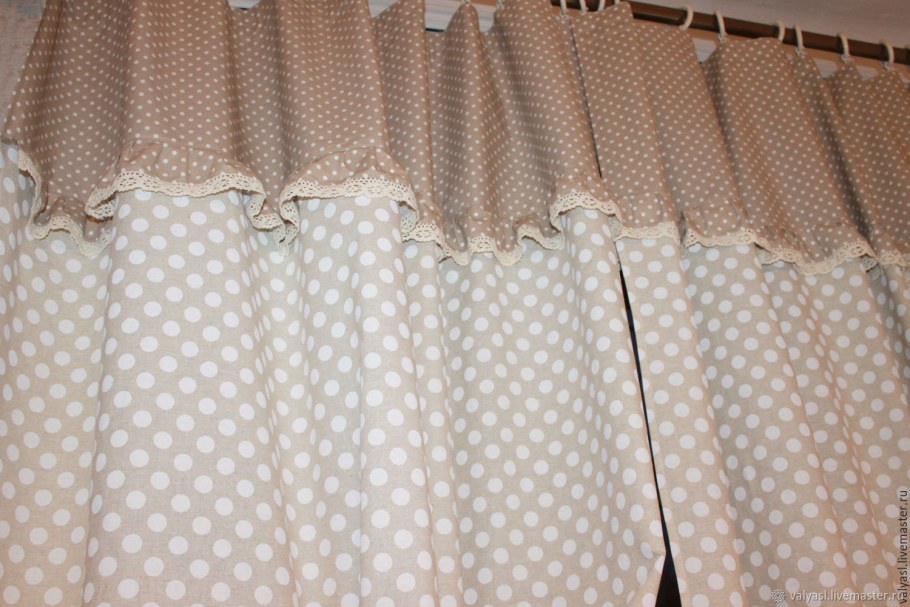 Льняные шторы с ламбрекеном