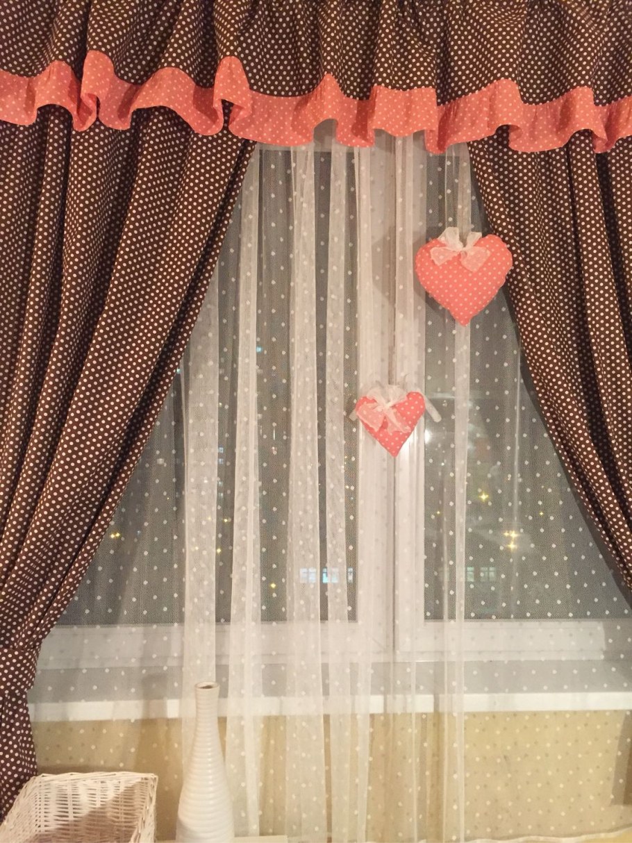 Тюль в горошек