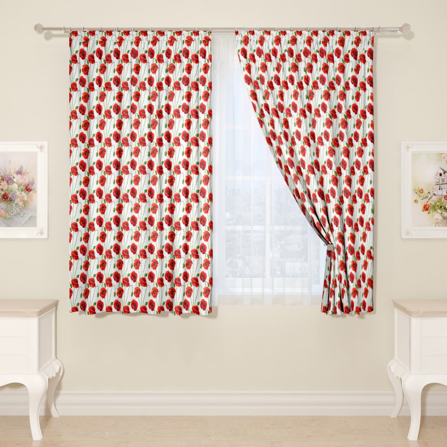 Шторы в горошек