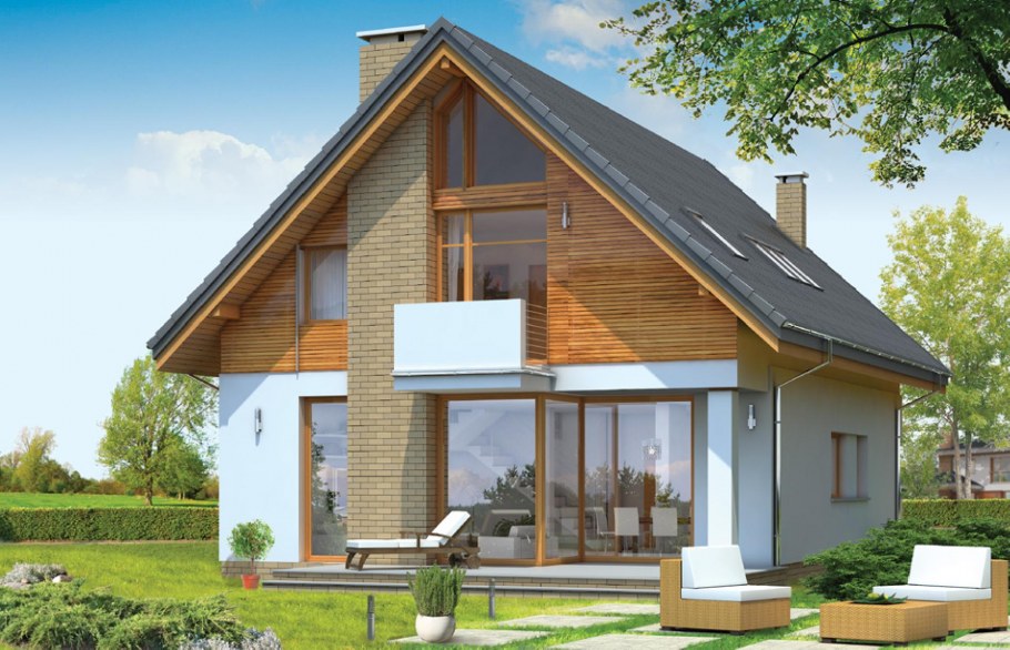 Каркасный дом с мансандрой